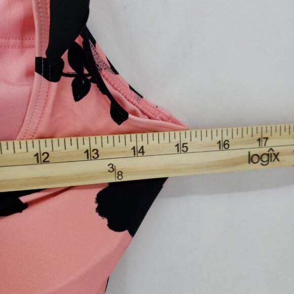 Kate Spade New York Printed Bow-Strap One-Piece Swimsuit Shell Pink Medium (AR) - Picture 5 of 6